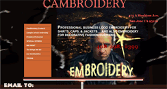 Desktop Screenshot of cambroiderysanjose.com